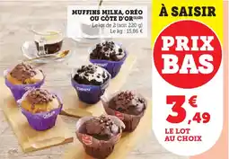 Super U Muffins milka, oréo ou côte d'or offre