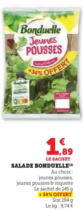 Super U Salade bonduelle offre