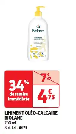 Auchan Liniment oléo-calcaire biolane offre