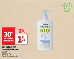 Auchan Gel intime bio corine de farme offre