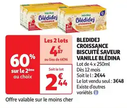 Auchan Bledidej croissance biscuité saveur vanille blédina offre