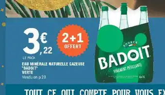 E.Leclerc Eau Minérale Naturelle Gazeuse offre