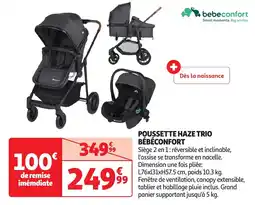 Auchan Poussette haze trio bébéconfort offre