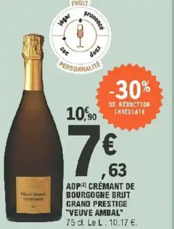 E.Leclerc AOP Crèmant de Bourgogne Brut offre