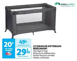 Auchan Lit parapluie softdreams bébéconfort offre