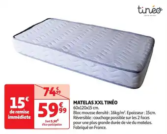 Auchan Matelas XXL tinéo offre