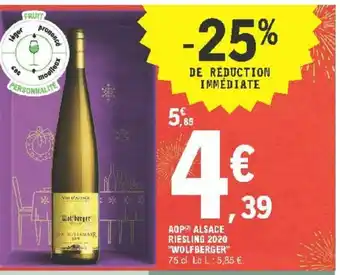 E.Leclerc AOP Alsace Riesling 2020 offre
