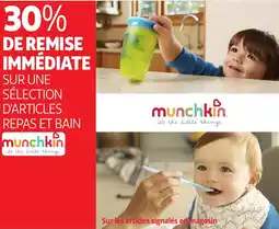 Auchan Sur une sélection d'articles repas et bain munchkin offre