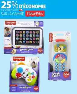 Auchan Sur la gamme fisher-price offre