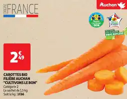 Auchan Carottes bio filière auchan cultivons le bon offre