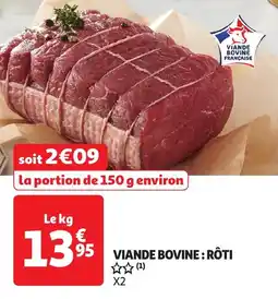 Auchan Viande bovine : rôti offre