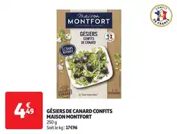 Auchan Gésiers de canard confits maison montfort offre