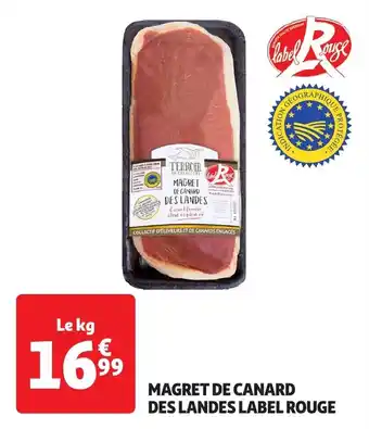 Auchan Magret de canard des landes label rouge offre