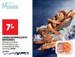 Auchan Gambas entières cuites réfrigérées offre