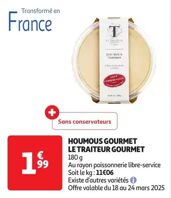 Auchan Houmous gourmet le traiteur gourmet offre