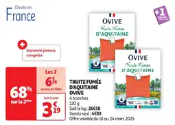 Auchan Truite fumée d'aquitaine ovive offre