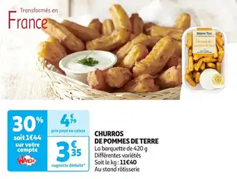 Auchan Churros de pommes de terre offre