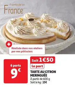 Auchan Tarte au citron meringuée offre