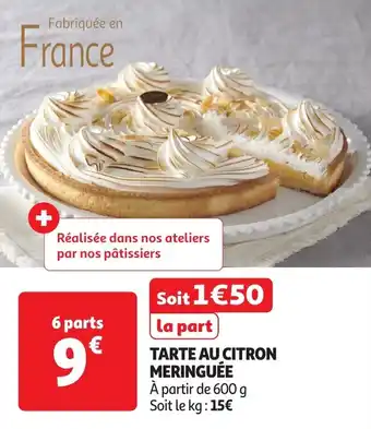 Auchan Tarte au citron meringuée offre