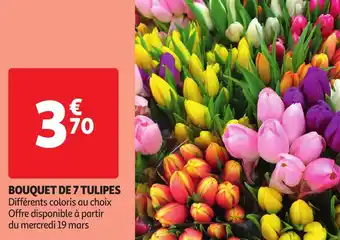 Auchan Bouquet de 7 tulipes offre