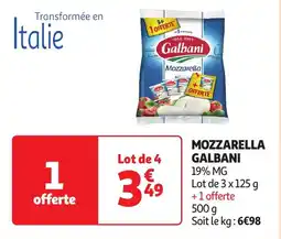 Auchan Mozzarella galbani offre