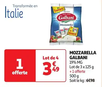 Auchan Mozzarella galbani offre