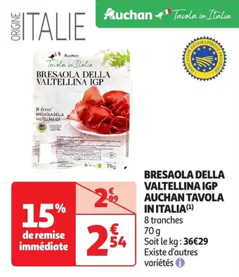 Auchan Bresaola della valtellina igp auchan tavola in italia offre