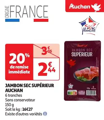 Auchan Jambon sec supérieur auchan offre