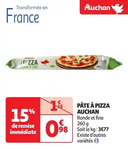 Auchan Pâte à pizza auchan offre