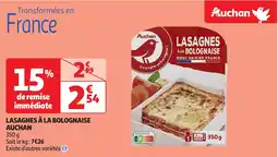 Auchan Lasagnes à la bolognaise auchan offre