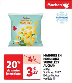 Auchan Mangues en morceaux surgelées auchan offre