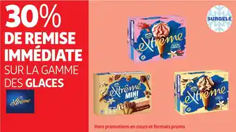 Auchan Sur la gamme des glaces extreme offre