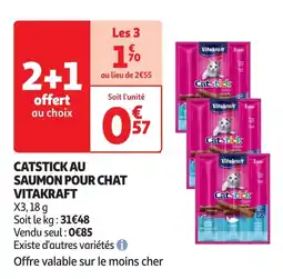 Auchan Catstick au saumon pour chat vitakraft offre