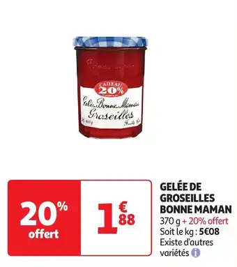 Auchan Gelée de groseilles bonne maman offre