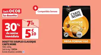 Auchan Dosettes souples classique carte noire offre