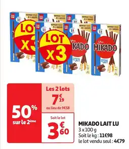 Auchan Mikado lait lu offre