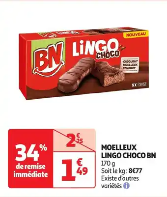 Auchan Moelleux lingo choco bn offre