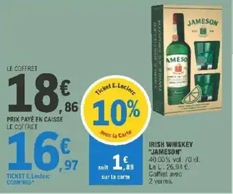 E.Leclerc Irish Whiskey Jameson offre