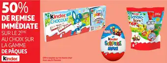 Auchan Sur la gamme de pâques kinder offre