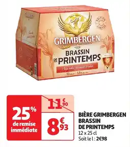 Auchan Bière grimbergen brassin de printemps offre