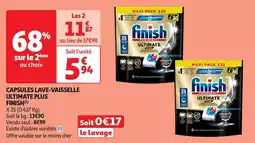 Auchan Capsules lave-vaisselle ultimate plus finish offre