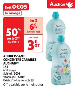 Auchan Adoucissant concentré caraïbes auchan offre