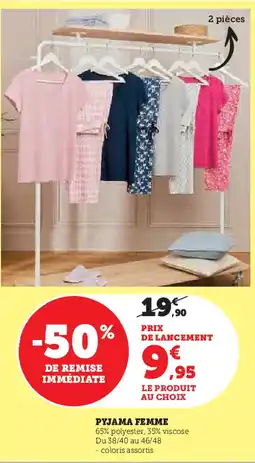 Hyper U Pyjama femme offre