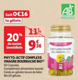 Auchan Phyto-actif complexe onagre bourrache bio offre