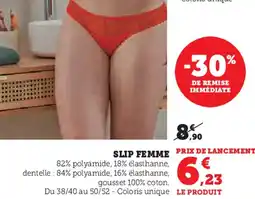 Hyper U Slip femme offre