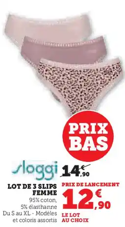 Hyper U SLOGGI Lot de 3 slips femme offre