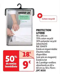 Auchan Protection literie offre