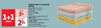 Auchan Linge de toilette fantaisie actuel offre