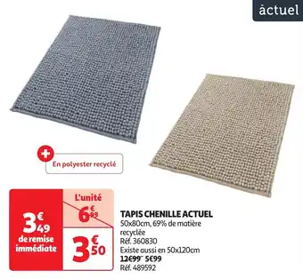 Auchan Tapis chenille actuel offre