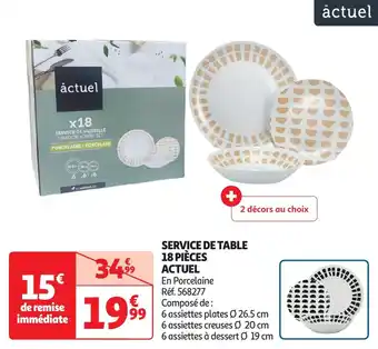 Auchan Service de table 18 pièces actuel offre